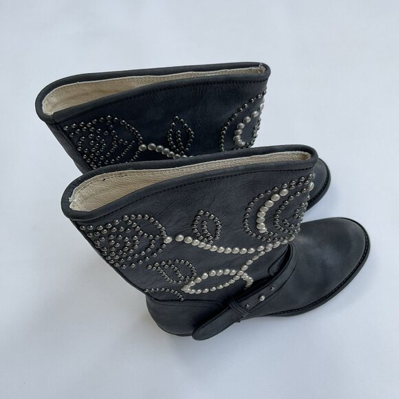 Guess Women’s Esperanza Western Studded Leather Boots In Black Size 5.5 - Picture 13 of 14